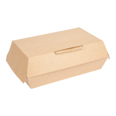 Image BOÎTES "LUNCH BOX" 'THEPACK' 220 G/M2 22x13x7,5 CM NATUREL CARTON ONDULÉ NANO-MICRO (300 UNITÉ) #1