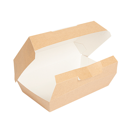 BOÎTES "LUNCH BOX" 'THEPACK' 220 G/M2 22x13x7,5 CM NATUREL CARTON ONDULÉ NANO-MICRO (300 UNITÉ)