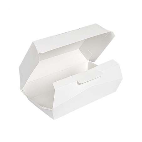 BOÎTES "LUNCH BOX" 'THEPACK' 230 G/M2 22x13x7,5 CM BLANC CARTON ONDULÉ NANO-MICRO (300 UNITÉ)