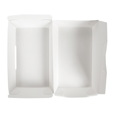 Image BOÎTES "LUNCH BOX" 'THEPACK' 230 G/M2 22x13x7,5 CM BLANC CARTON ONDULÉ NANO-MICRO (300 UNITÉ) #4