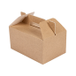 Image BOÎTES TRANSPORT DE REPAS 'THEPACK' 220 G/M2 18x12x9 CM NATUREL CARTON ONDULÉ NANO-MICRO (100 UNITÉ) #1