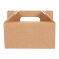 Image BOÎTES TRANSPORT DE REPAS 'THEPACK' 220 G/M2 18x12x9 CM NATUREL CARTON ONDULÉ NANO-MICRO (100 UNITÉ) #2