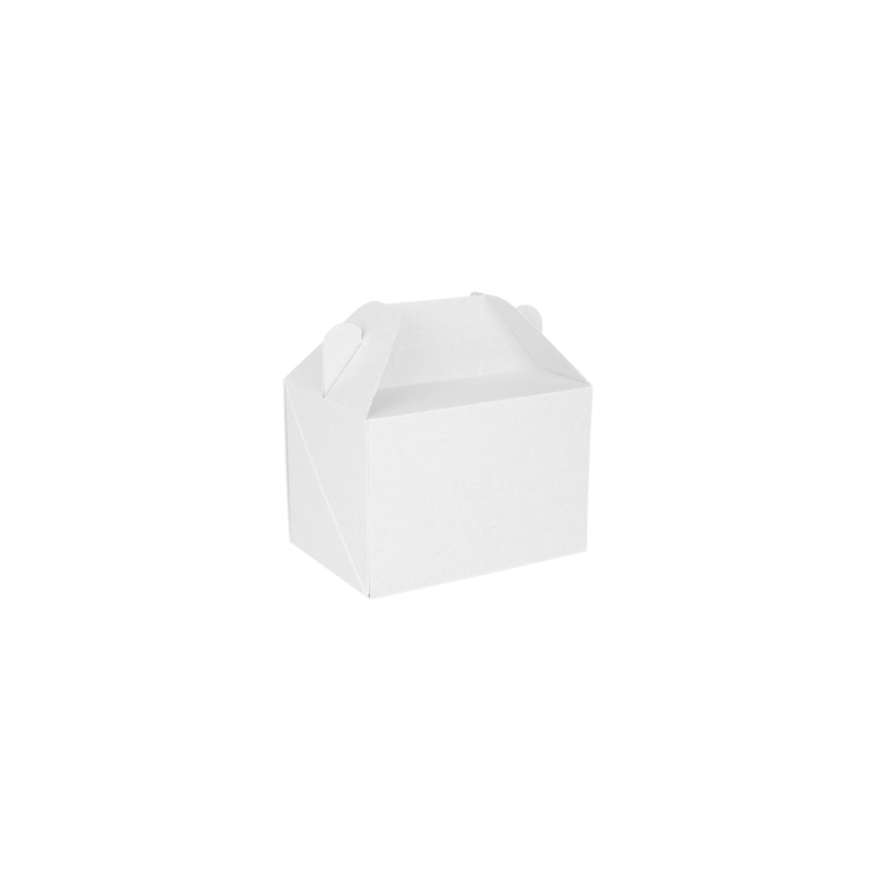 BOÎTES TRANSPORT DE REPAS 'THEPACK' 230 G/M2 18x12x9 CM BLANC CARTON ONDULÉ NANO-MICRO (100 UNITÉ)