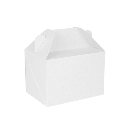 Image BOÎTES TRANSPORT DE REPAS 'THEPACK' 230 G/M2 18x12x9 CM BLANC CARTON ONDULÉ NANO-MICRO (100 UNITÉ) #1