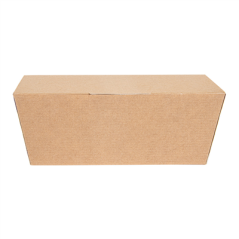 BOÎTES "LUNCH BOX" COUVERCLES 'THEPACK' 500 ML (16 oz) 220 G/M2 14x9,7x5 CM NATUREL CARTON ONDULÉ NANO-MICRO (480 UNITÉ)