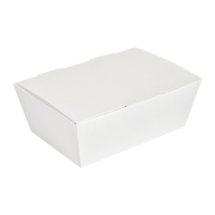 Image BOÎTES "LUNCH BOX" COUVERCLES 'THEPACK' 500 ML (16 oz) 230 G/M2 14x9,7x5 CM BLANC CARTON ONDULÉ NANO-MICRO (480 UNITÉ) #1