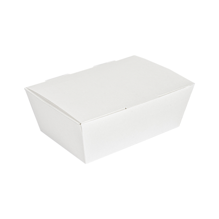 Image BOÎTES "LUNCH BOX" COUVERCLES 'THEPACK' 500 ML (16 oz) 230 G/M2 14x9,7x5 CM BLANC CARTON ONDULÉ NANO-MICRO (480 UNITÉ) #1