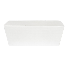 BOÎTES "LUNCH BOX" COUVERCLES 'THEPACK' 500 ML (16 oz) 230 G/M2 14x9,7x5 CM BLANC CARTON ONDULÉ NANO-MICRO (480 UNITÉ)