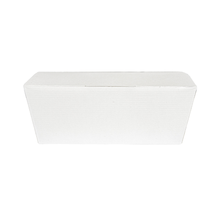 BOÎTES "LUNCH BOX" COUVERCLES 'THEPACK' 500 ML (16 oz) 230 G/M2 14x9,7x5 CM BLANC CARTON ONDULÉ NANO-MICRO (480 UNITÉ)