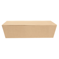 Image BOÎTES "LUNCH BOX" COUVERCLES 'THEPACK' 1000 ML (32 oz) 220 G/M2 20,5x14,6x5 CM NATUREL CARTON ONDULÉ NANO-MICRO (360 UNIT