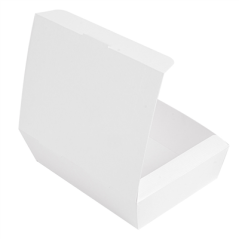 Image BOÎTES "LUNCH BOX" COUVERCLES 'THEPACK' 1000 ML (32 oz) 230 G/M2 20,5x14,6x5 CM BLANC CARTON ONDULÉ NANO-MICRO (360 UNITÉ)