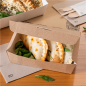 Image BOÎTES "LUNCH BOX" COUVERCLES 'THEPACK' 1500 ML (48 oz) 220 G/M2 21x18x5,5 CM NATUREL CARTON ONDULÉ NANO-MICRO (360 UNITÉ)
