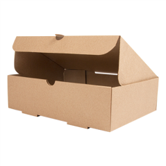 Image BOÎTE REPAS À EMPORTER 'THEPACK' 330 G/M2 26x18x7 CM NATUREL CARTON ONDULÉ MICROCANAL (100 UNITÉ) #3