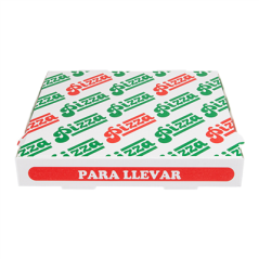 Image BOÎTES PIZZA 'THEPACK' 330 G/M2 26x26x3,8 CM BLANC CARTON ONDULÉ MICROCANAL (100 UNITÉ) #3