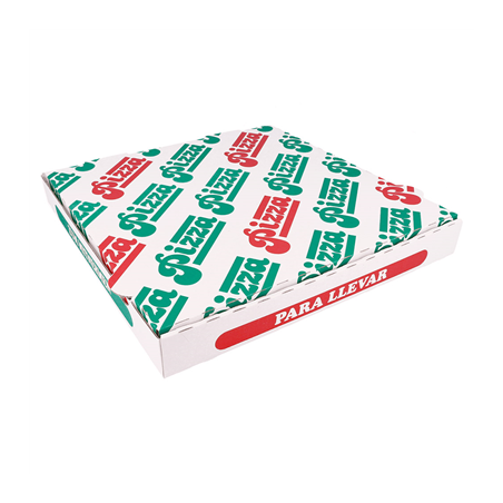 Image BOÎTES PIZZA 'THEPACK' 330 G/M2 29x29x3,8 CM BLANC CARTON ONDULÉ MICROCANAL (100 UNITÉ) #1