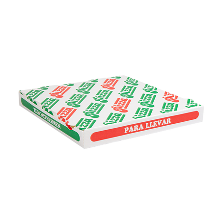 Image BOÎTES PIZZA 'THEPACK' 330 G/M2 32x32x3,8 CM BLANC CARTON ONDULÉ MICROCANAL (100 UNITÉ) #1