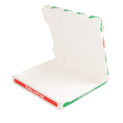 Image BOÎTES PIZZA 'THEPACK' 330 G/M2 32x32x3,8 CM BLANC CARTON ONDULÉ MICROCANAL (100 UNITÉ) #6