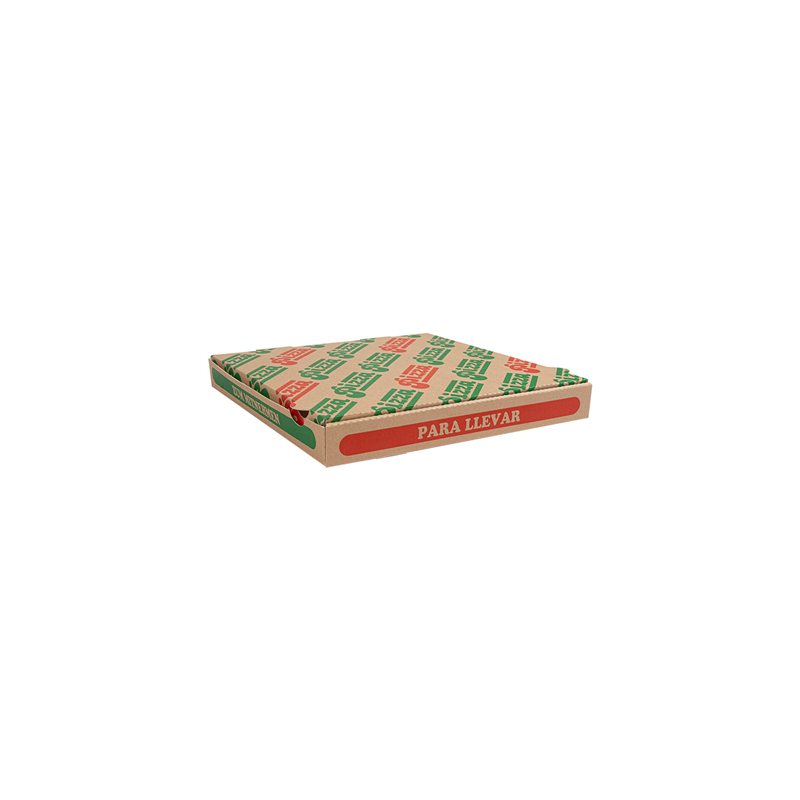 BOÎTES PIZZA 'THEPACK' 330 G/M2 32x32x3,8 CM NATUREL CARTON ONDULÉ MICROCANAL (100 UNITÉ)