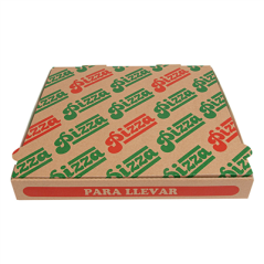 Image BOÎTES PIZZA 'THEPACK' 330 G/M2 32x32x3,8 CM NATUREL CARTON ONDULÉ MICROCANAL (100 UNITÉ) #3