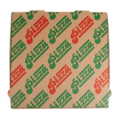 Image BOÎTES PIZZA 'THEPACK' 330 G/M2 32x32x3,8 CM NATUREL CARTON ONDULÉ MICROCANAL (100 UNITÉ) #4