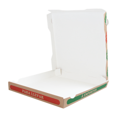 Image BOÎTES PIZZA 'THEPACK' 330 G/M2 32x32x3,8 CM NATUREL CARTON ONDULÉ MICROCANAL (100 UNITÉ) #6