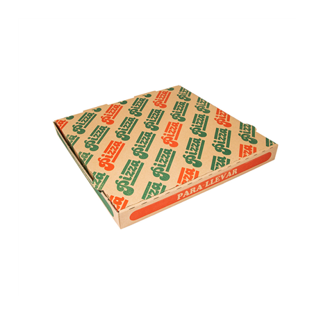 Image BOÎTES PIZZA 'THEPACK' 330 G/M2 33x33x3,8 CM NATUREL CARTON ONDULÉ MICROCANAL (100 UNITÉ) #1