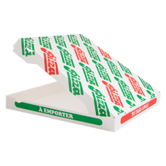Image BOÎTES PIZZA 'THEPACK' 330 G/M2 36x36x4 CM BLANC CARTON ONDULÉ MICROCANAL (100 UNITÉ) #5