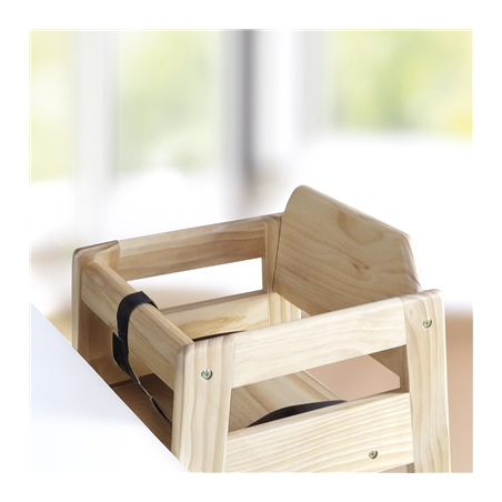 CHAISE HAUTE POUR ENFANTS  51x51x74 CM NATUREL BOIS (1 UNITÉ)