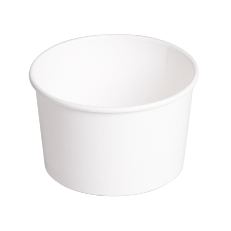 Image POTS SALADIERS 480 ML 300 + 18 PE G/M2 Ø11,1/9,5x7 CM BLANC CARTON (500 UNITÉ) #1