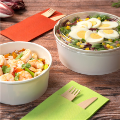 POTS SALADIERS 750 ML 320 + 18 PE G/M2 Ø 14,5/12,5x7 CM BLANC CARTON (500 UNITÉ)