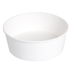Image POTS SALADIERS 1300 ML 337 G/M2 + PE Ø 18,7/16x7 CM BLANC CARTON (300 UNITÉ) #1
