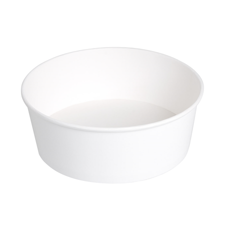 Image POTS SALADIERS 1300 ML 337 G/M2 + PE Ø 18,7/16x7 CM BLANC CARTON (300 UNITÉ) #1