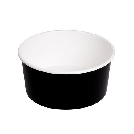Image POTS SALADIERS 750 ML 320 + 18 PE G/M2 Ø 14,5/12,5x7 CM NOIR CARTON (500 UNITÉ) #1