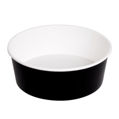 Image POTS SALADIERS 1300 ML 337 G/M2 + PE Ø 18,7/16x7 CM NOIR CARTON (300 UNITÉ) #1