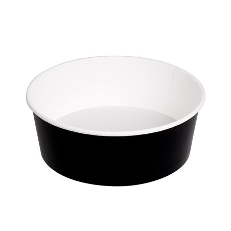 Image POTS SALADIERS 1300 ML 337 G/M2 + PE Ø 18,7/16x7 CM NOIR CARTON (300 UNITÉ) #1