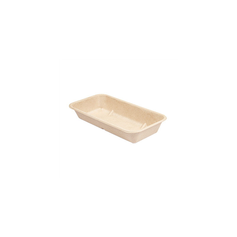 PLATEAUX 'BIONIC' 500 ML 20,9x10,7x3,5 CM NATUREL BAGASSE (400 UNITÉ)