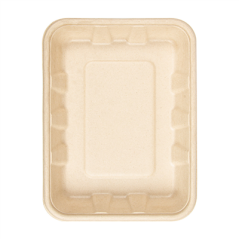 Image PLATEAUX 'BIONIC' 600 ML 22x16x3,5 CM NATUREL BAGASSE (400 UNITÉ) #3