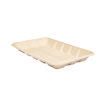 Image PLATEAUX 'BIONIC' 700 ML 26,8x16,7x2,6 CM NATUREL BAGASSE (400 UNITÉ) #1