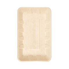 Image PLATEAUX 'BIONIC' 700 ML 26,8x16,7x2,6 CM NATUREL BAGASSE (400 UNITÉ) #3