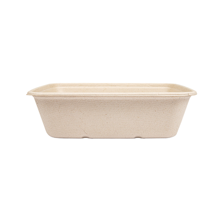 PLATEAUX 'BIONIC' 1250 ML 20x18,5x5,5 CM NATUREL BAGASSE (400 UNITÉ)