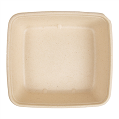 Image PLATEAUX 'BIONIC' 1250 ML 20x18,5x5,5 CM NATUREL BAGASSE (400 UNITÉ) #3