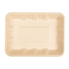 Image PLATEAUX 'BIONIC' 700 ML 23,7x17,3x3 CM NATUREL BAGASSE (400 UNITÉ) #3