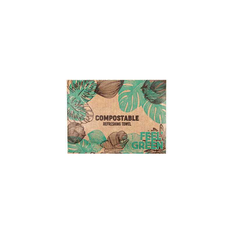 RINCE-DOIGTS RAFRAÎCHISSANTS "CITRON" KRAFT  6x8 CM BLANC CELLULOSE (2000 UNITÉ)