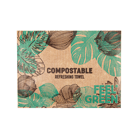 Image RINCE-DOIGTS RAFRAÎCHISSANTS "CITRON" KRAFT  6x8 CM BLANC CELLULOSE (2000 UNITÉ) #1