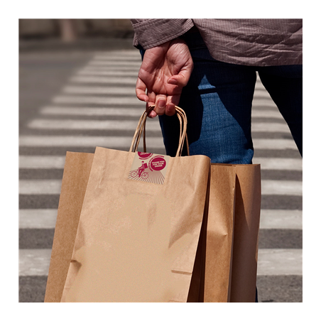 ETIQUETTES ADHESIVES  5x8 CM NATUREL KRAFT (1000 UNITÉ)