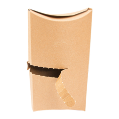 RÉCIPIENTS POUR BURRITOS  250 G/M2 19,5x12,5x3 CM MARRON CARTON (500 UNITÉ)