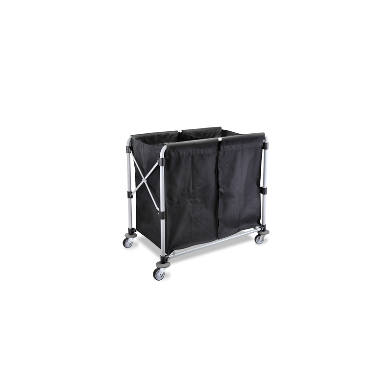 CHARIOT PLIABLE POUR BLANCHISSERIE 'ARROW' 2 X 50 L 97x58x86 CM NOIR ACIER (1 UNITÉ) CHARIOT PLIABLE POUR BLANCHISSERIE 'ARROW' 2 X 50 L 97x58x86 CM NOIR ACIER (1 UNITÉ)