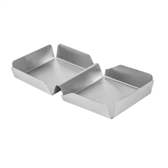 Image BURGER BOX 'ARTINOX'  25,2x13x3 CM ARGENTE INOX (12 UNITÉ) #1