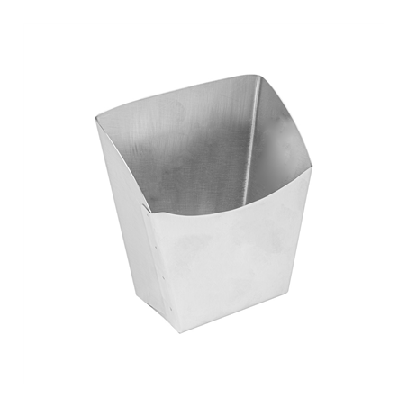 Image BOÎTES À FRITES L 'ARTINOX'  12x6,6x14,2 CM ARGENTE INOX (12 UNITÉ) #1