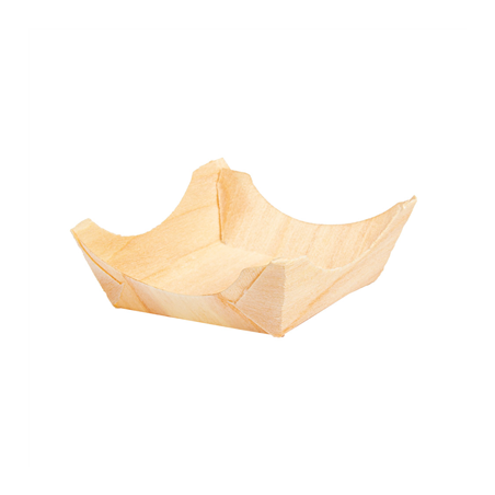 Image BARQUETTES EN FEUILLE DE PEUPLIER  4x4x1,5 CM NATUREL BOIS (100 UNITÉ) #1